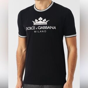 Dolce and Gabbana Black Logo T-Shirt size 50